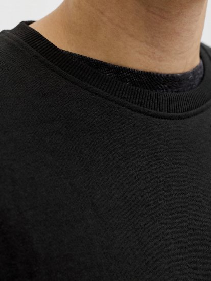 Jack & Jones Brandon College trøje Sort - Trøjer og hættetrøjer - Trøjer og Hættetrøjer i store størrelser - 2XL-14XL