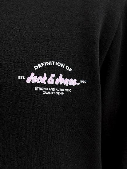 Jack & Jones Brandon College trøje Sort - Trøjer og hættetrøjer - Trøjer og Hættetrøjer i store størrelser - 2XL-14XL