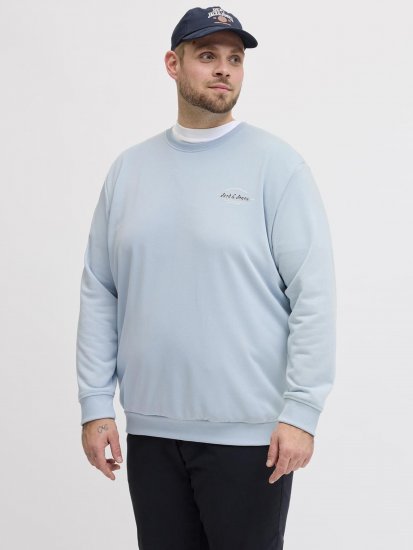 Jack & Jones Brandon Sweatshirt Blue - Trøjer og hættetrøjer - Trøjer og Hættetrøjer i store størrelser - 2XL-14XL