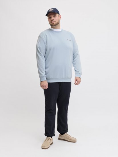 Jack & Jones Brandon Sweatshirt Blue - Trøjer og hættetrøjer - Trøjer og Hættetrøjer i store størrelser - 2XL-14XL