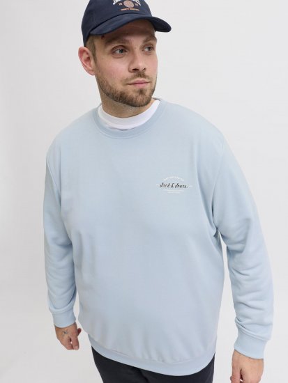 Jack & Jones Brandon Sweatshirt Blue - Trøjer og hættetrøjer - Trøjer og Hættetrøjer i store størrelser - 2XL-14XL