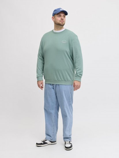 Jack & Jones Brandon Sweatshirt Turquoise - Trøjer og hættetrøjer - Trøjer og Hættetrøjer i store størrelser - 2XL-14XL