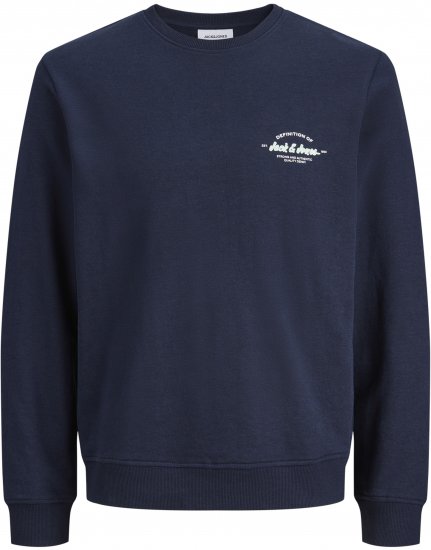 Jack & Jones Brandon College trøje Marineblå - Trøjer og hættetrøjer - Trøjer og Hættetrøjer i store størrelser - 2XL-14XL