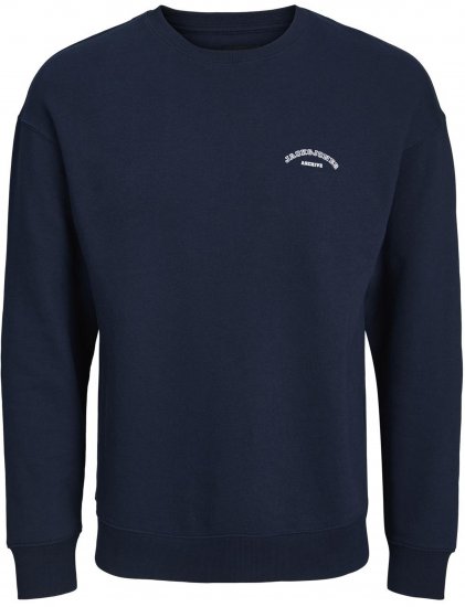 Jack & Jones College Logo Sweatshirt Navy - Trøjer og hættetrøjer - Trøjer og Hættetrøjer i store størrelser - 2XL-14XL