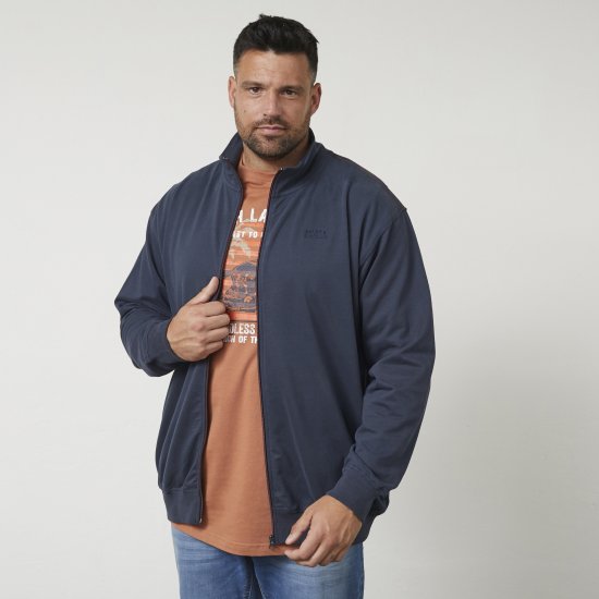 North Latitude 61140 Blød Sweatcardigan Marineblå - Trøjer og hættetrøjer - Trøjer og Hættetrøjer i store størrelser - 2XL-14XL