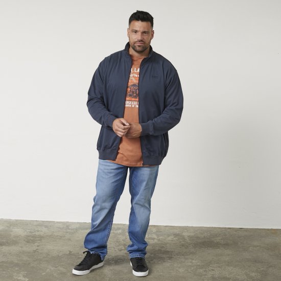 North Latitude 61140 Blød Sweatcardigan Marineblå - Trøjer og hættetrøjer - Trøjer og Hættetrøjer i store størrelser - 2XL-14XL