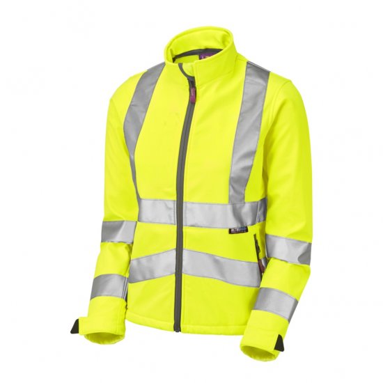 Leo Honeywell EcoViz Women's Softshell Jacket Yellow - Arbejdstøj - 