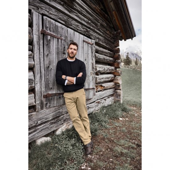 JP1880 Pullover Sweater Black TALL - HERRETØJ MT-6XLT - Tøj til høje mænd