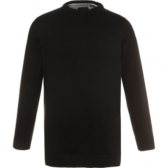 JP1880 Pullover Sweater Black TALL - HERRETØJ MT-6XLT - Tøj til høje mænd