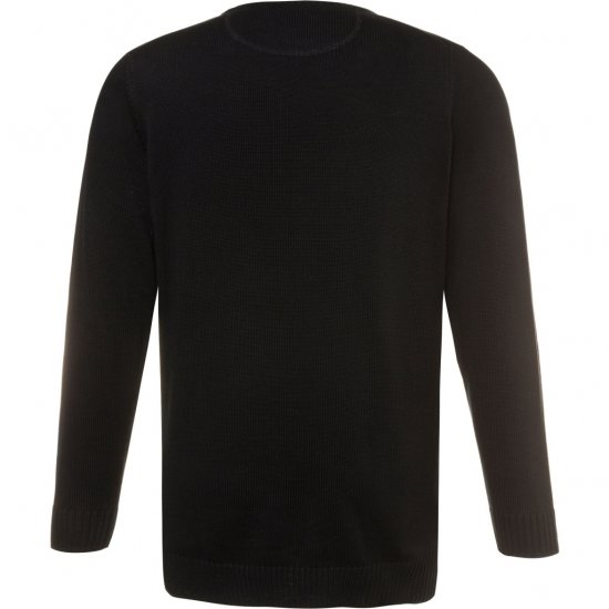 JP1880 Pullover Sweater Black TALL - HERRETØJ MT-6XLT - Tøj til høje mænd
