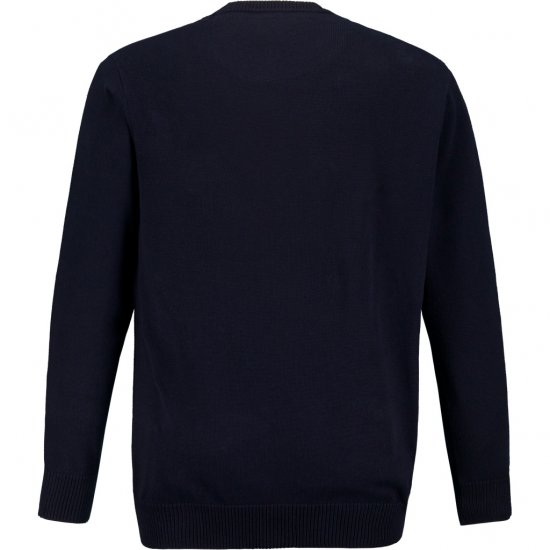 JP1880 Pullover Sweater Dark Navy TALL - HERRETØJ MT-6XLT - Tøj til høje mænd