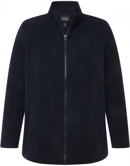 Ulla Popken Modular Fleece Zip Front Jacket Navy - Hættetrøjer og sweatshirts - Bløde sweatshirts, hoodies & strik