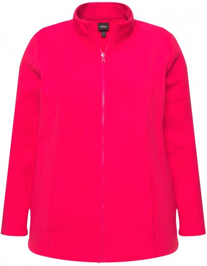 Ulla Popken Modular Fleece Zip Front Jacket Magenta - Hættetrøjer og sweatshirts - Bløde sweatshirts, hoodies & strik