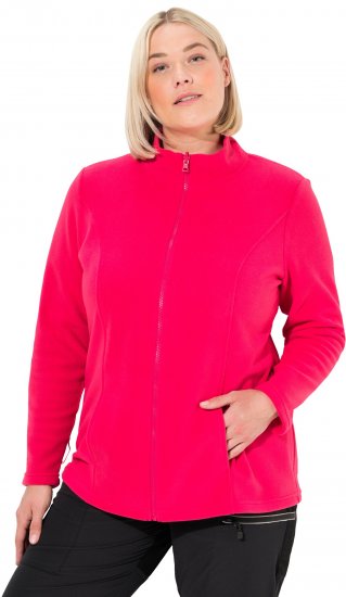 Ulla Popken Modular Fleece Zip Front Jacket Magenta - Hættetrøjer og sweatshirts - Bløde sweatshirts, hoodies & strik