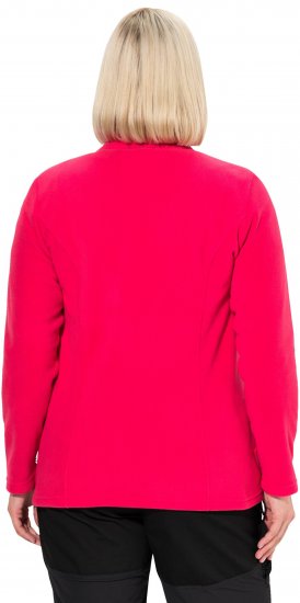 Ulla Popken Modular Fleece Zip Front Jacket Magenta - Hættetrøjer og sweatshirts - Bløde sweatshirts, hoodies & strik