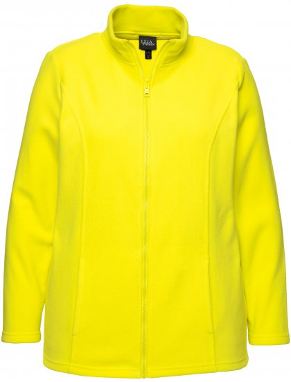 Ulla Popken Modular Fleece Zip Front Jacket Lime - Hættetrøjer og sweatshirts - Bløde sweatshirts, hoodies & strik