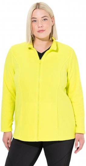 Ulla Popken Modular Fleece Zip Front Jacket Lime - Hættetrøjer og sweatshirts - Bløde sweatshirts, hoodies & strik
