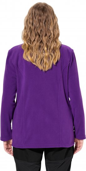 Ulla Popken Modular Fleece Zip Front Jacket Dark Plum - Hættetrøjer og sweatshirts - 