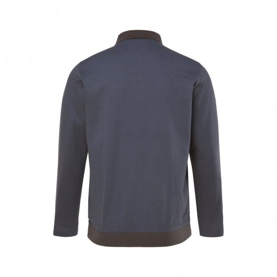 Boston Park Polo Shirt Long Sleeve Pique Grey - Polotrøjer - Polotrøjer 2XL-8XL