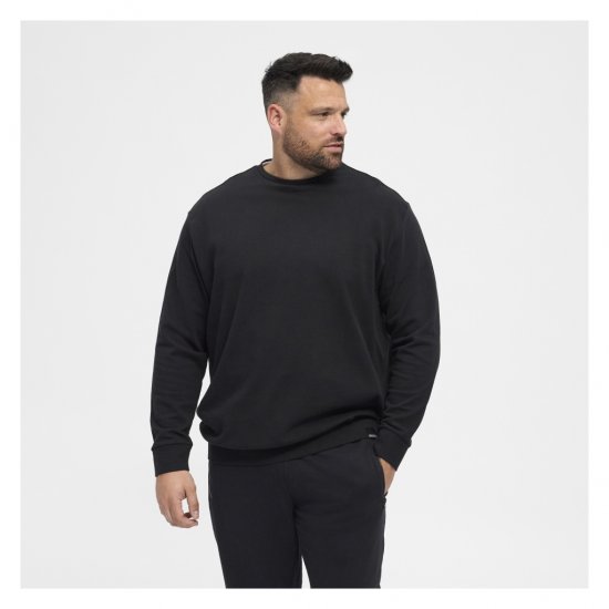 North Latitude Crew Neck Sweatshirt Black - Trøjer og hættetrøjer - Trøjer og Hættetrøjer i store størrelser - 2XL-14XL