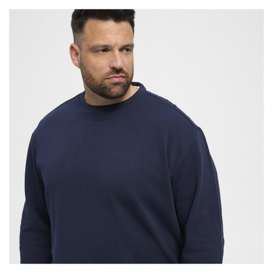 North Latitude Crew Neck Sweatshirt Navy - Trøjer og hættetrøjer - Trøjer og Hættetrøjer i store størrelser - 2XL-14XL
