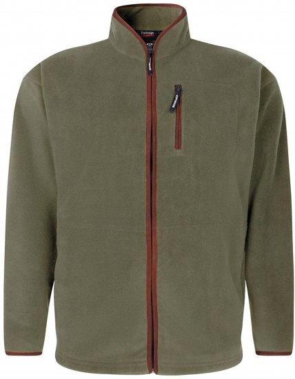 Espionage FL048 Microfleece Jacket Olive Green - Fleecetøj - Fleecejakker/-tøj mænd store størrelser