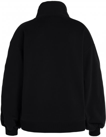 Ulla Popken Gathered Sleeve Oversized Fit Sweatshirt Black - Hættetrøjer og sweatshirts - Bløde sweatshirts, hoodies & strik