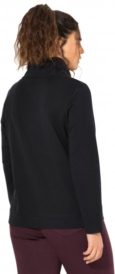 Ulla Popken Stand-Up Collar Long Sleeve Sweatshirt Black - Hættetrøjer og sweatshirts - Bløde sweatshirts, hoodies & strik