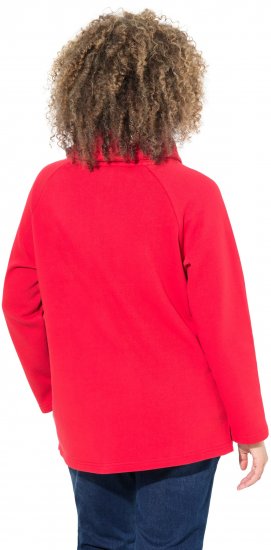 Ulla Popken Sparkling Candy Cane Graphic Sweatshirt Salsa - Hættetrøjer og sweatshirts - 