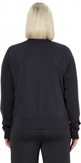 Ulla Popken Quick Drying College Collar Sweatshirt Black - Hættetrøjer og sweatshirts - 