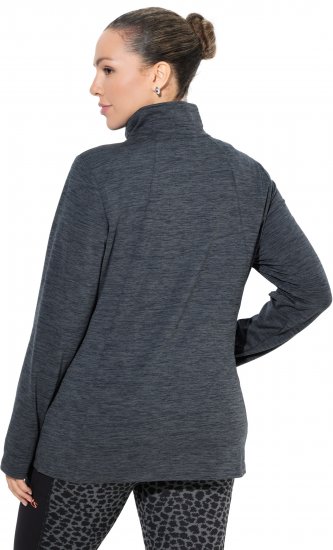 Ulla Popken Quick Drying Zip Up Sweatshirt Black - Hættetrøjer og sweatshirts - 
