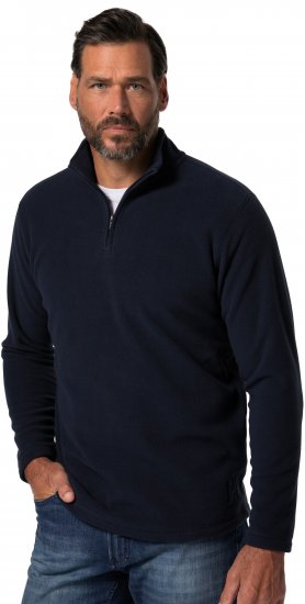 JP1880 Fleece Half-Zip Ultralight Navy - Trøjer og hættetrøjer - Trøjer og Hættetrøjer i store størrelser - 2XL-14XL