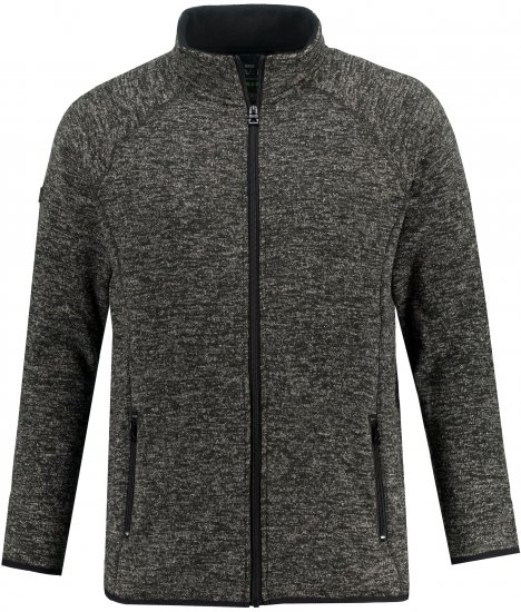 JAY-PI Knitted Fleece Jacket Gray - Jakker - Jakker i store størrelser, 2XL- 12XL