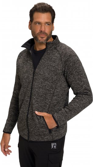 JAY-PI Knitted Fleece Jacket Gray - Jakker - Jakker i store størrelser, 2XL- 12XL