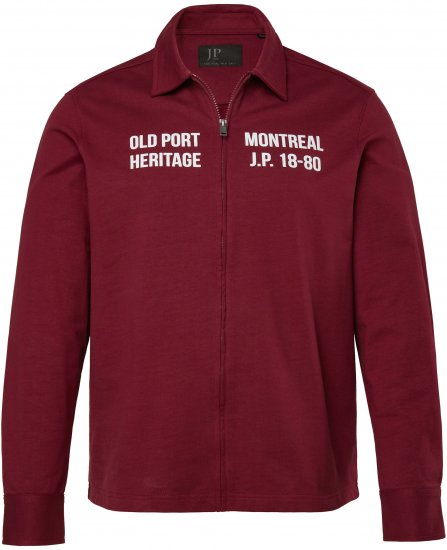 JP1880 Sweatshirt Long Sleeve Boxy Fit Red - Trøjer og hættetrøjer - Trøjer og Hættetrøjer i store størrelser - 2XL-14XL