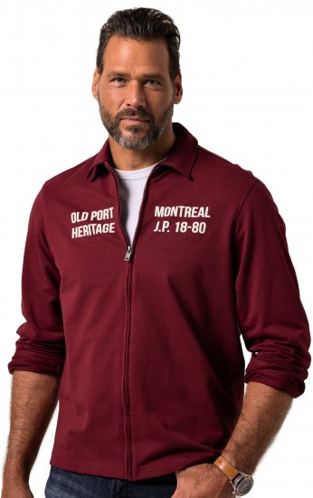 JP1880 Sweatshirt Long Sleeve Boxy Fit Red - Trøjer og hættetrøjer - Trøjer og Hættetrøjer i store størrelser - 2XL-14XL