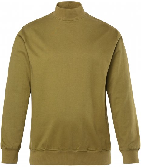 JP1880 Sweatshirt Stand-up Collar Smooth Fabric Dark Olive - Trøjer og hættetrøjer - Trøjer og Hættetrøjer i store størrelser - 2XL-14XL
