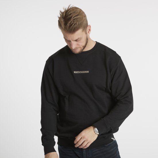 North Latitude Denim Logo Sweatshirt Black TALL - TALL trøjer - 