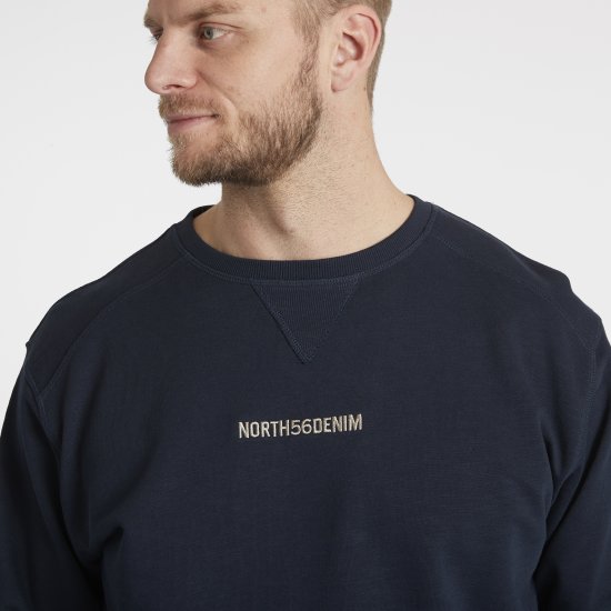 North Latitude Denim Logo Sweatshirt Navy Blue TALL - TALL trøjer - 