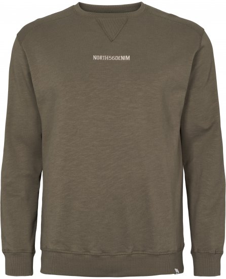 North Latitude Denim Logo Sweatshirt Dusty Olive Green TALL - TALL trøjer - TALL sweatshirts til høje mænd