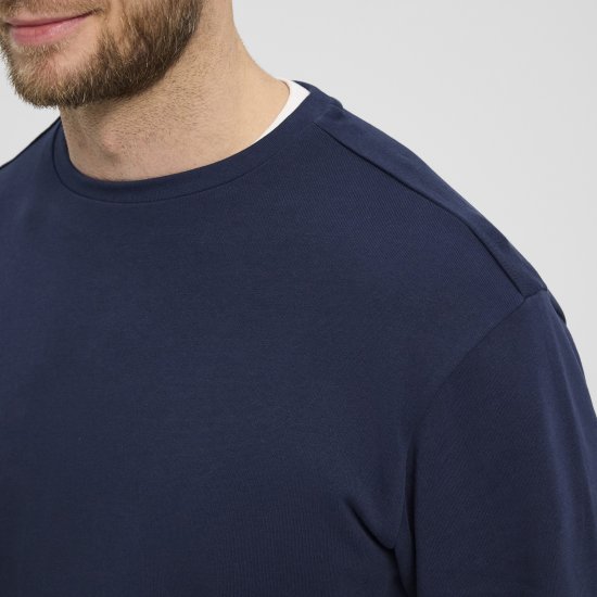 North Latitude Denim Crew Neck Sweatshirt Navy Blue TALL - TALL trøjer - 