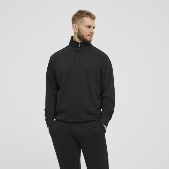 North Latitude Denim Half-Zip Sweatshirt Black TALL - TALL trøjer - 