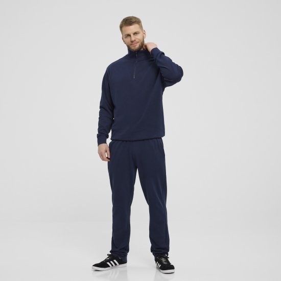 North Latitude Denim Half-Zip Sweatshirt Navy Blue TALL - TALL trøjer - 