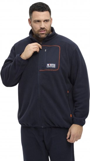 North Latitude 53142 Soft Fleece Jacket Dark Navy - Trøjer og hættetrøjer - Trøjer og Hættetrøjer i store størrelser - 2XL-14XL