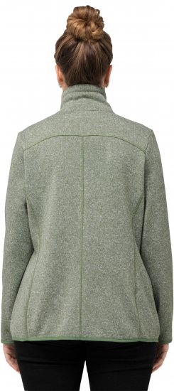 Ulla Popken Heather Knit Fleece Jacket Mint Green - Hættetrøjer og sweatshirts - Bløde sweatshirts, hoodies & strik