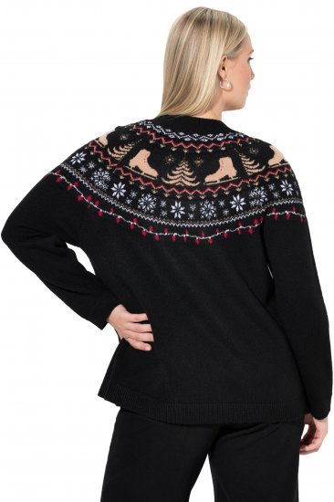 Ulla Popken Norwegian Style Christmas Sweater Black - Hættetrøjer og sweatshirts - Bløde sweatshirts, hoodies & strik