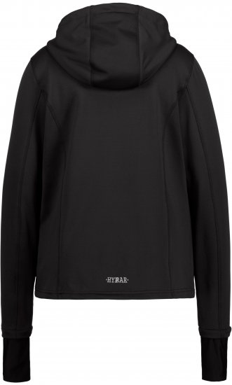 Ulla Popken HYPRAR Zip Front Hooded Stretch Sweatshirt Black - Hættetrøjer og sweatshirts - 