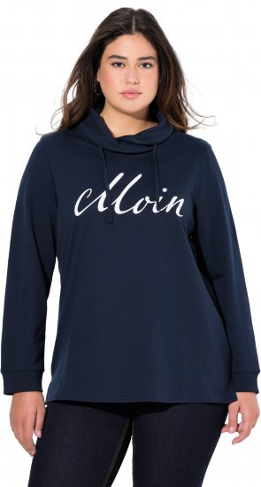 Ulla Popken Moin Graphic Sweatshirt Navy - Hættetrøjer og sweatshirts - Bløde sweatshirts, hoodies & strik