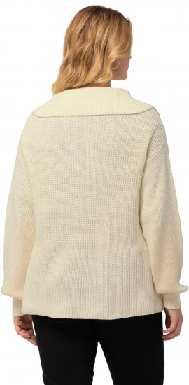 Ulla Popken Lace Up Sailor Collar Sweater Vanilla - Hættetrøjer og sweatshirts - 