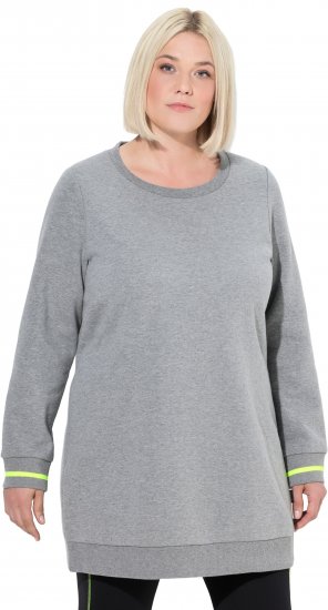 Ulla Popken Nostalgic Escape Oversized Sweatshirt Mouse Grey - Hættetrøjer og sweatshirts - Bløde sweatshirts, hoodies & strik